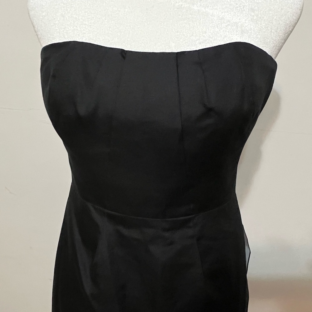 J. Crew Erica Cotton Cady Black Strapless Dress Evening Cocktail Size 0 NWT - Picture 3 of 16